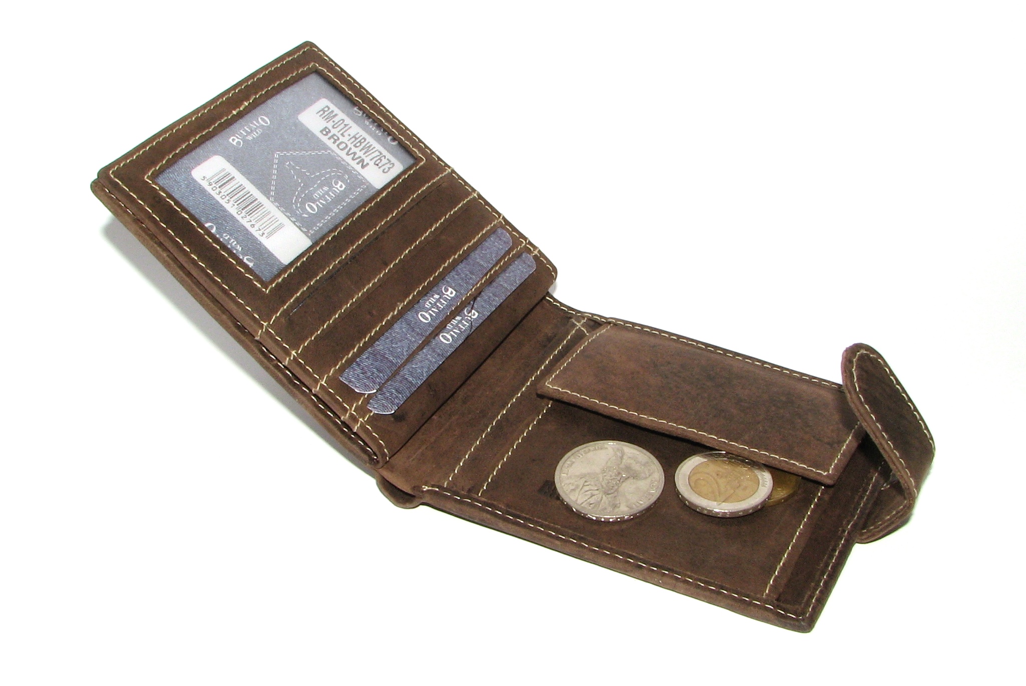 Кошелек мужской Buffalo Wild RM-01L-HBW BROWN Кошелек мужской Buffalo Wild RM-01L-HBW BROWN